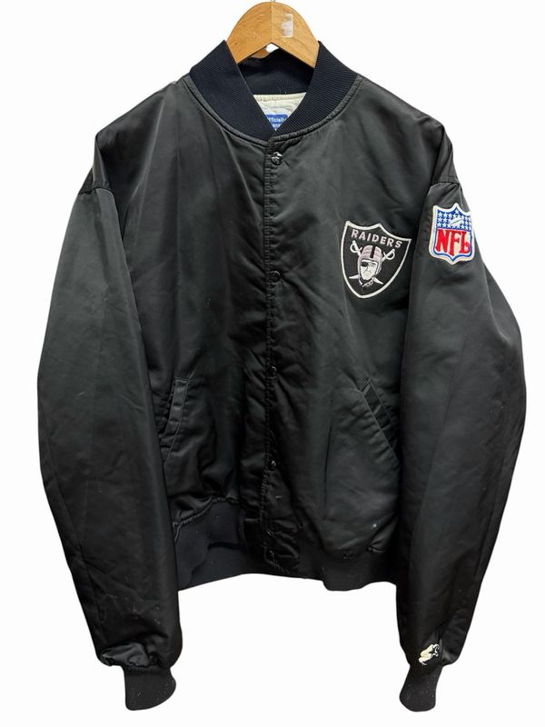 Vintage Raiders Curve Spellout Starter Jacket Size XXL