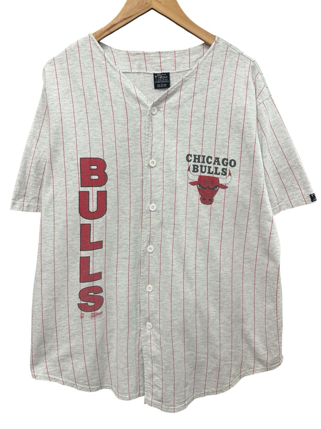 Vtg Chicago Bulls Pinstripe Jersey Size L
