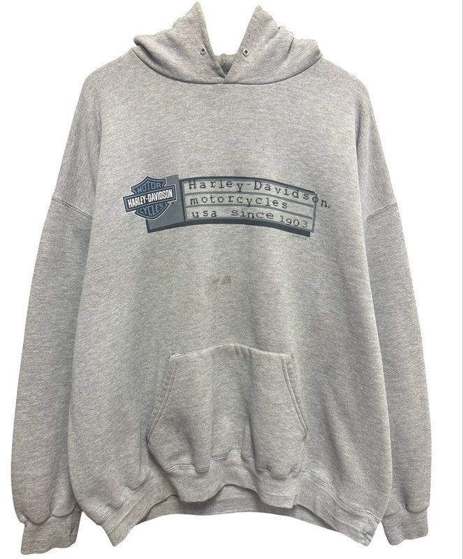 Vtg Harley Davidson Stockton,CA Hoodie Size 2XL 27x30
