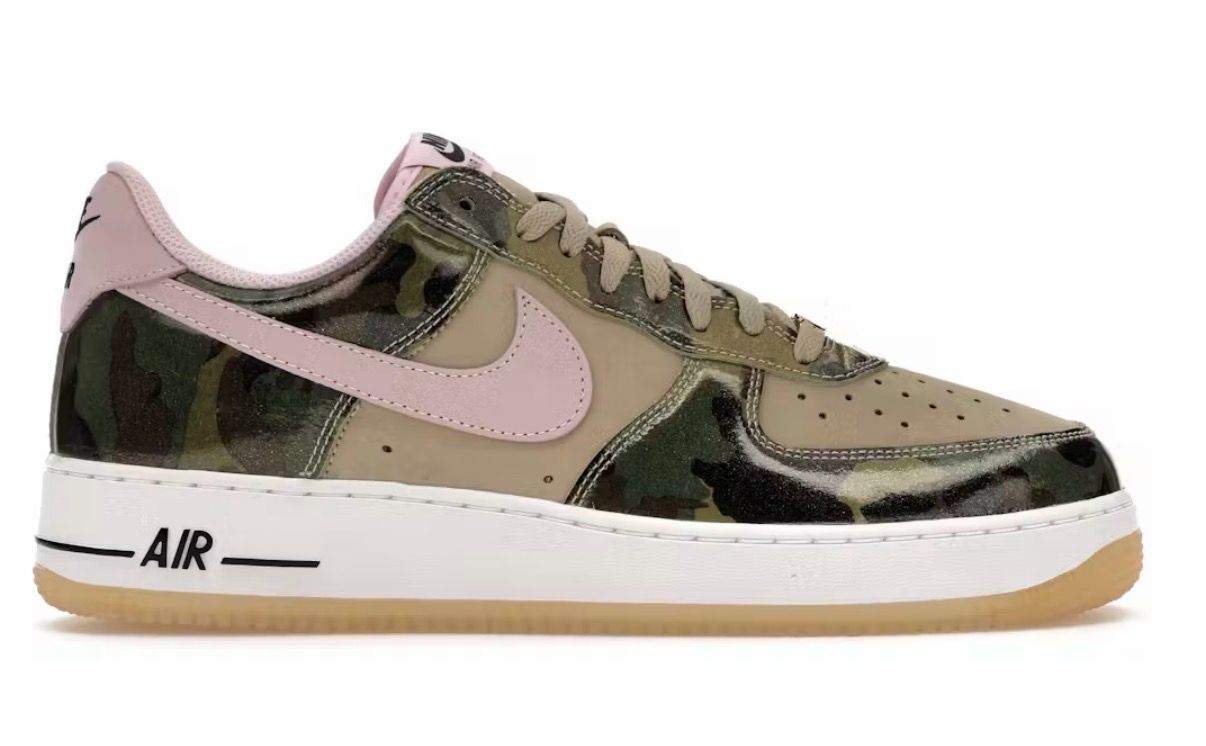 Nike Air Force 1 Low '07 LV8 Patent Camo Pink Size 9 (NEW)