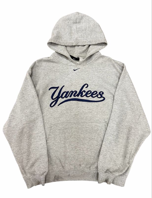 Vintage Ny Yankees Nike Swoosh Hoodie Size XL