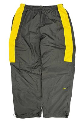 Vintage Y2K Nike Track Pants Black/Yellow Size L