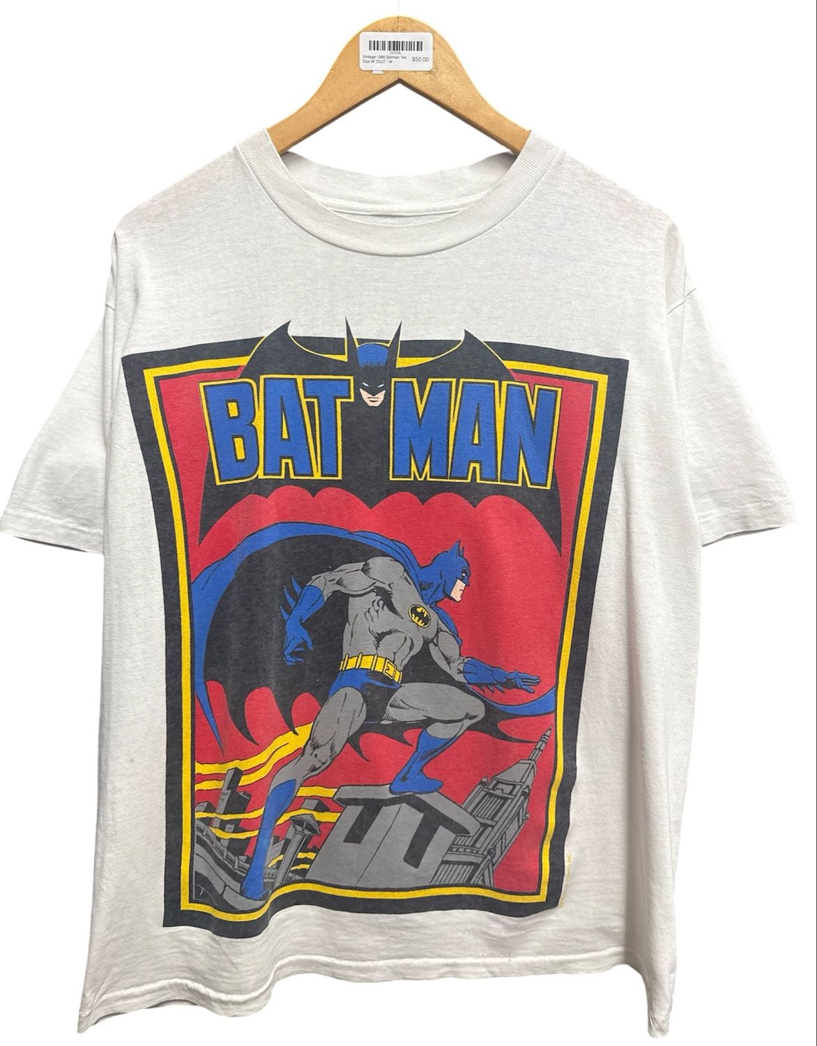 Vintage 1986 Batman Tee Size M 22x27