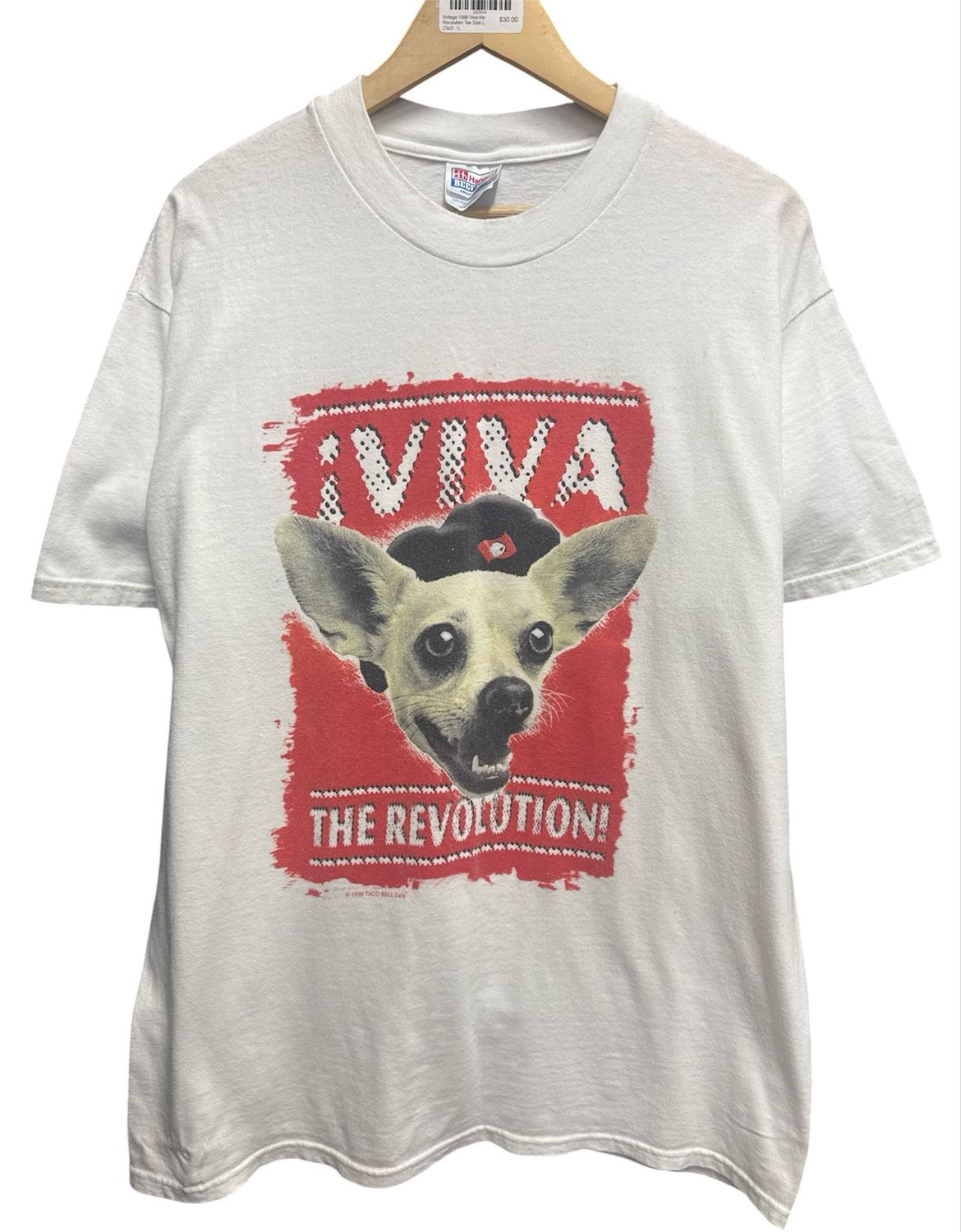 Vintage 1998 Viva the Revolution Tee Size L 23x31
