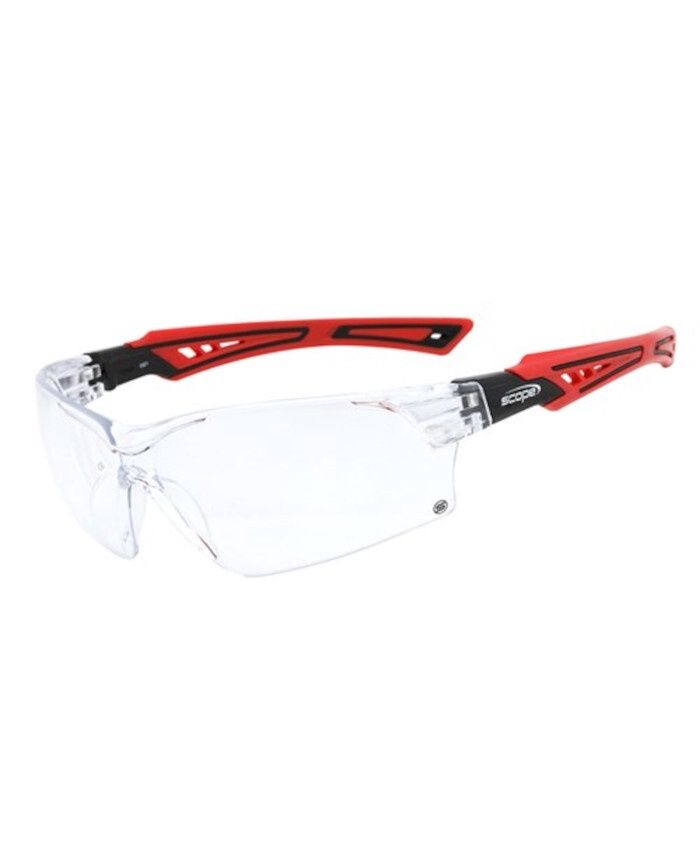Bionix Red/Black Temple Titanium AF/AS Clear Lens