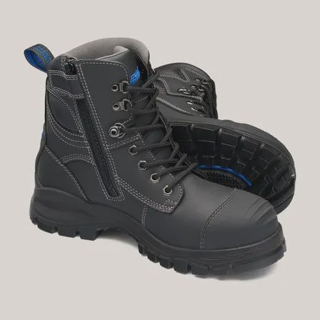 Blundstone Unisex Zip Up Series Safety Boots - Black