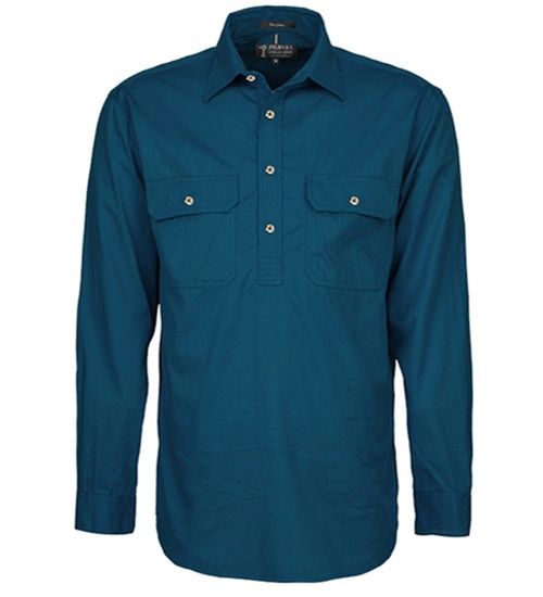 Pilbara Collection Mens Closed Front L/S Shirt