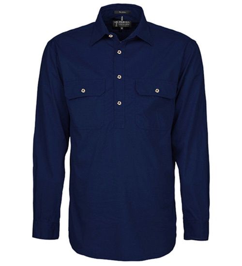 Pilbara Collection Mens Closed Front L/S Shirt