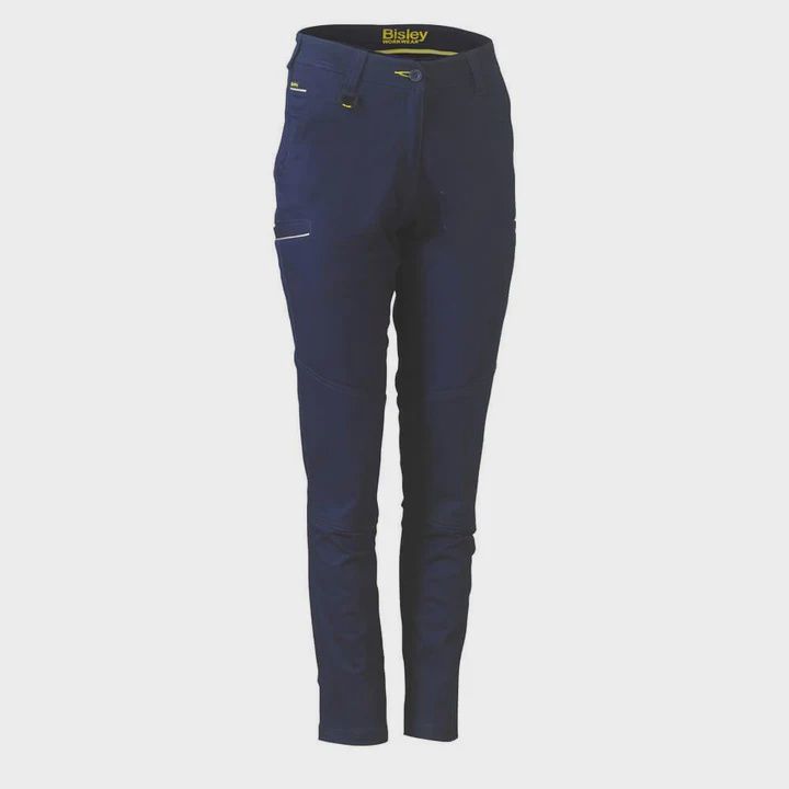 Bisley Women's Stretch Cotton Pants - BPL6015, Colour: Navy, Size: 6