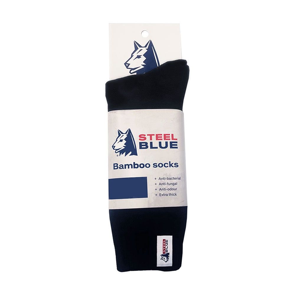 Steel Blue Bamboo Socks