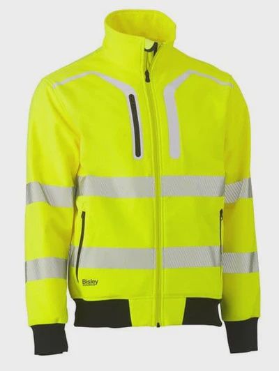 BJ6979T - Taped Hi Vis Soft Shell Bomber Jacket