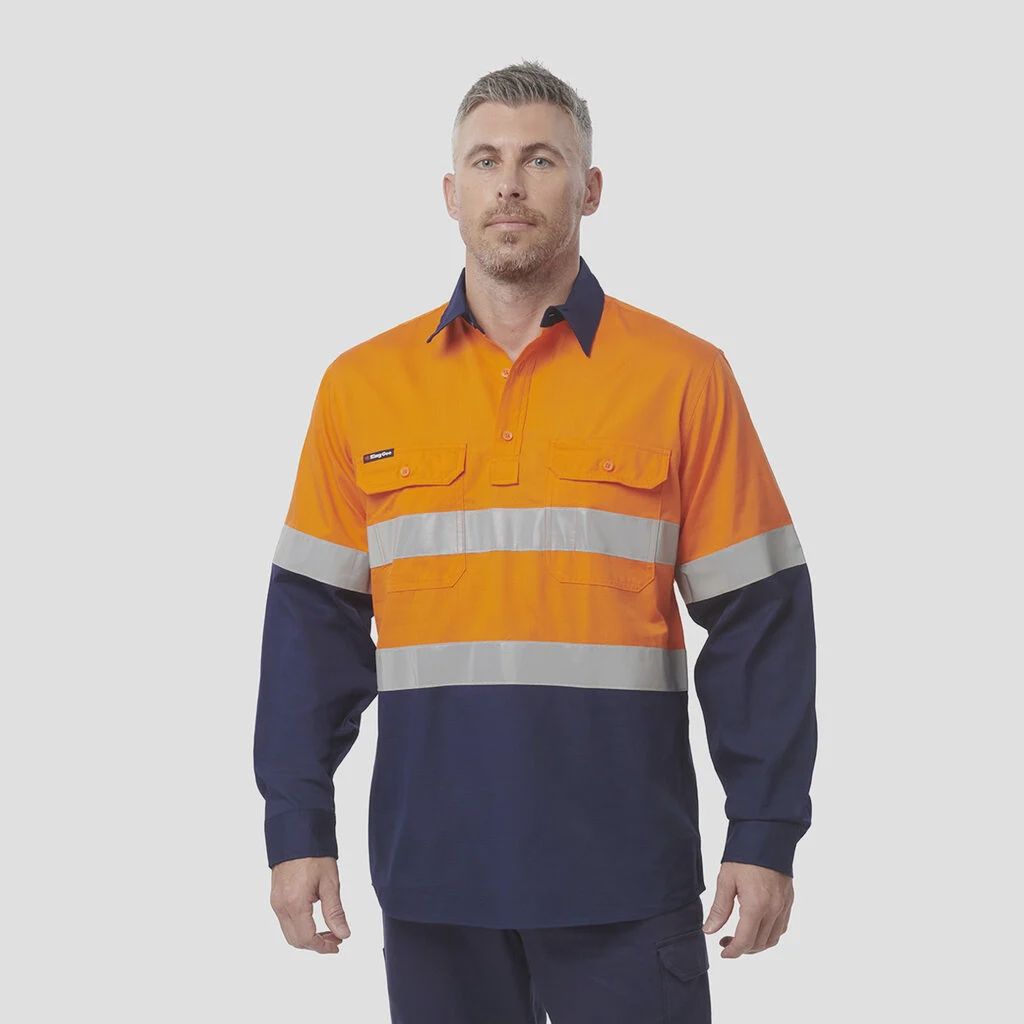 Workcool Vented Closed Front Spliced Shirt Taped Long Sleeve SKU K54914-ONA