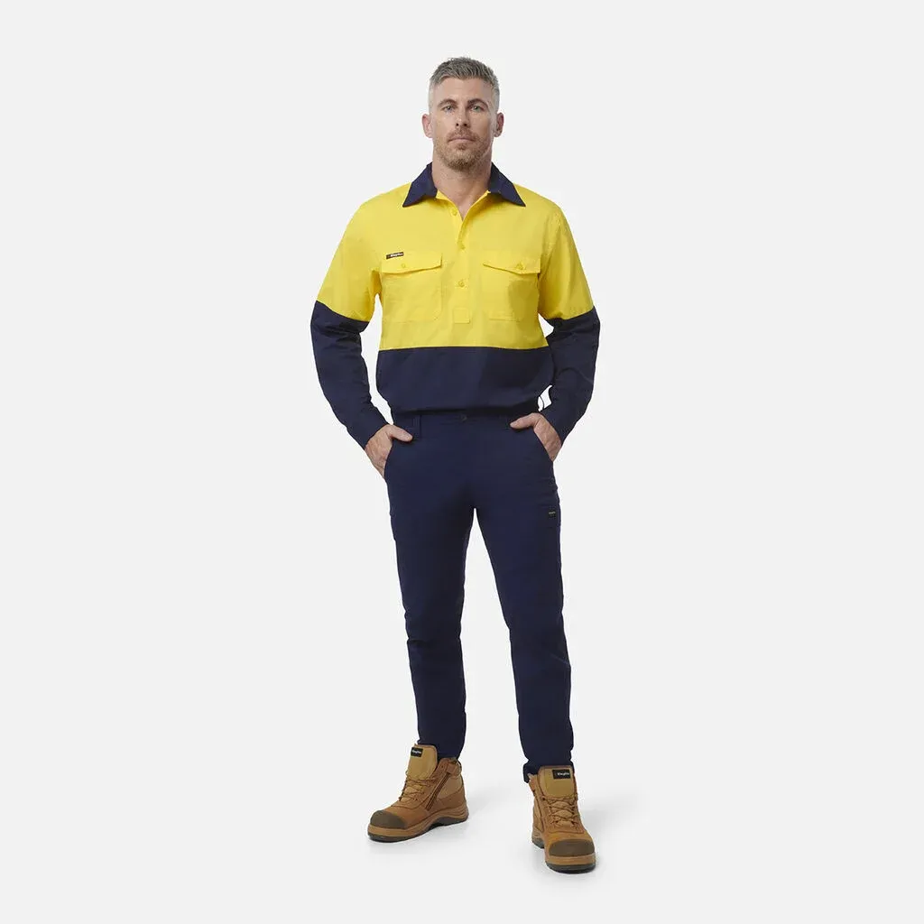 Workcool 2 Hi-Vis Two Tone Closed Front Long Sleeve Shirt  K54876