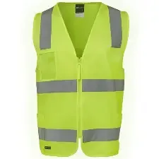 JB's HV (D+N) ZIP SAFETY VEST LIME 6DNSZE