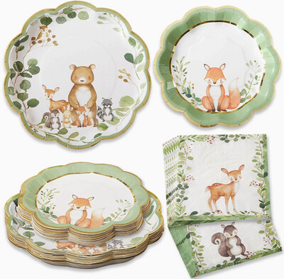 Woodland Baby Tableware Set (for 16)