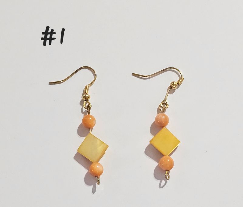 Crystal Rock Bead Earrings