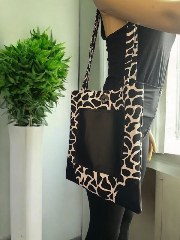 Monochrome Elegance Tote Bag