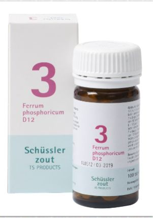 Schussler celzout nr. 3 Ferrum phosphoricum 100 tabletten