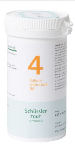 Schussler celzout nr. 4 Kalium chloride 400 tabletten