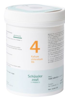 Schussler celzout nr. 4 Kalium chloride 1000 tabletten