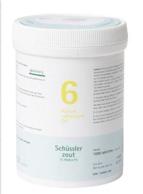 Schussler celzout nr. 6 Kalium sulfuricum 1000 tabletten