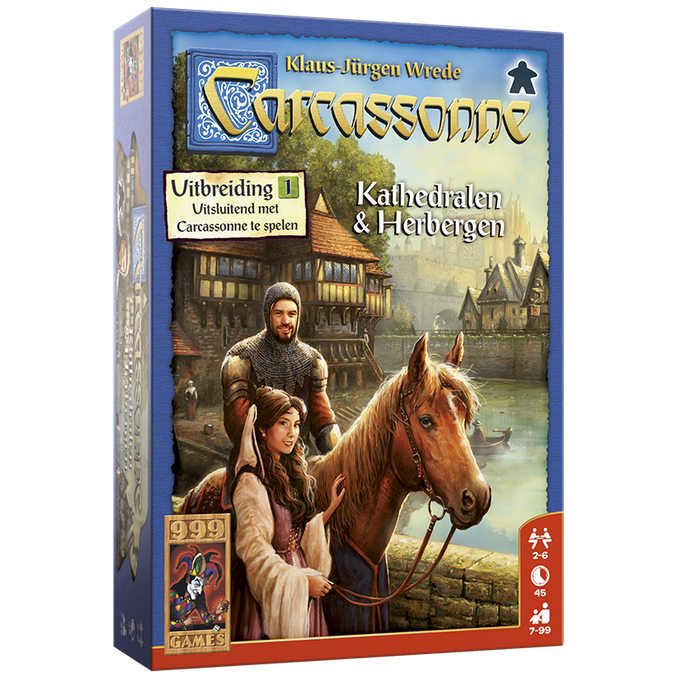 Carcassonne: Kathedralen &amp; Herbergen Uitbreiding 1