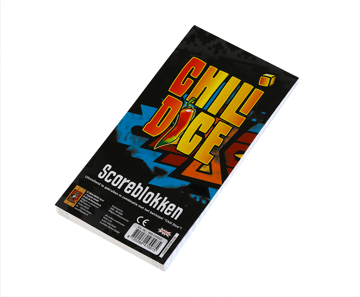 Scoreblokken Chili Dice  drie stuks
