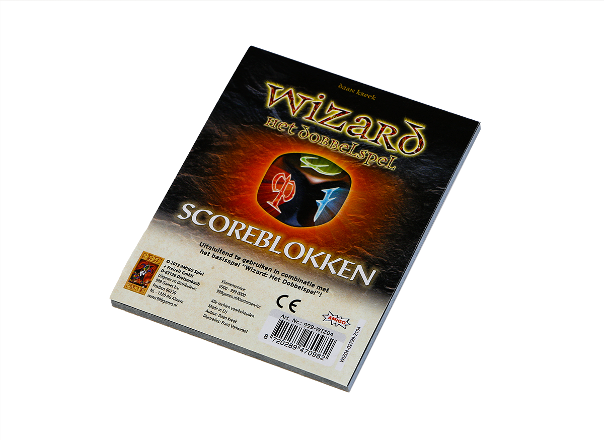 Scoreblokken Wizard Dobbelspel  drie stuks