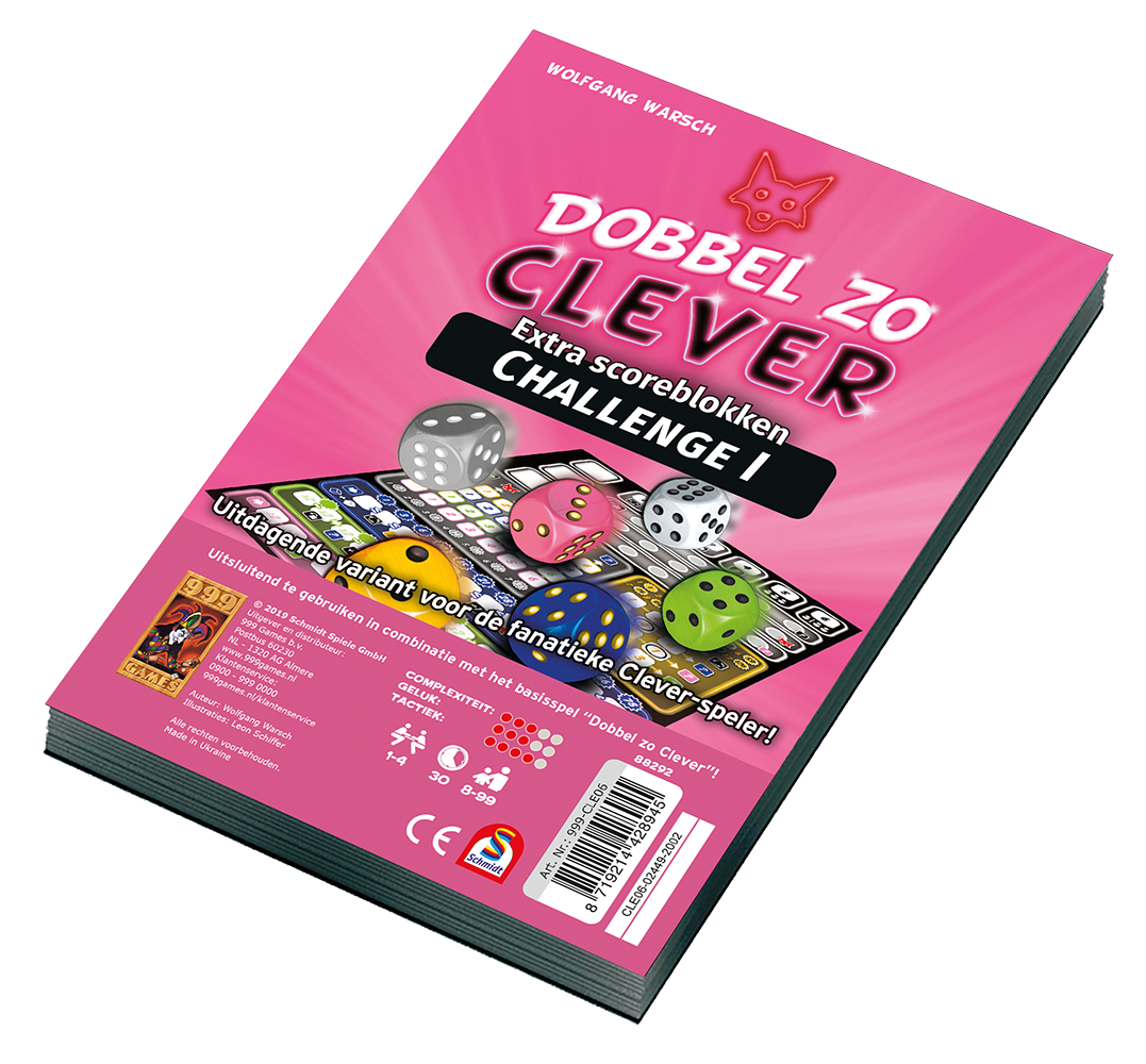 Scoreblokken Dobbel zo Clever Challenge