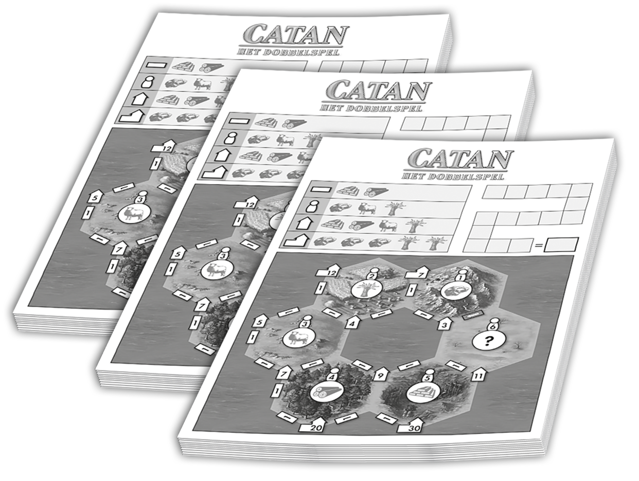 Scoreblokken Catan: Het Dobbelspel