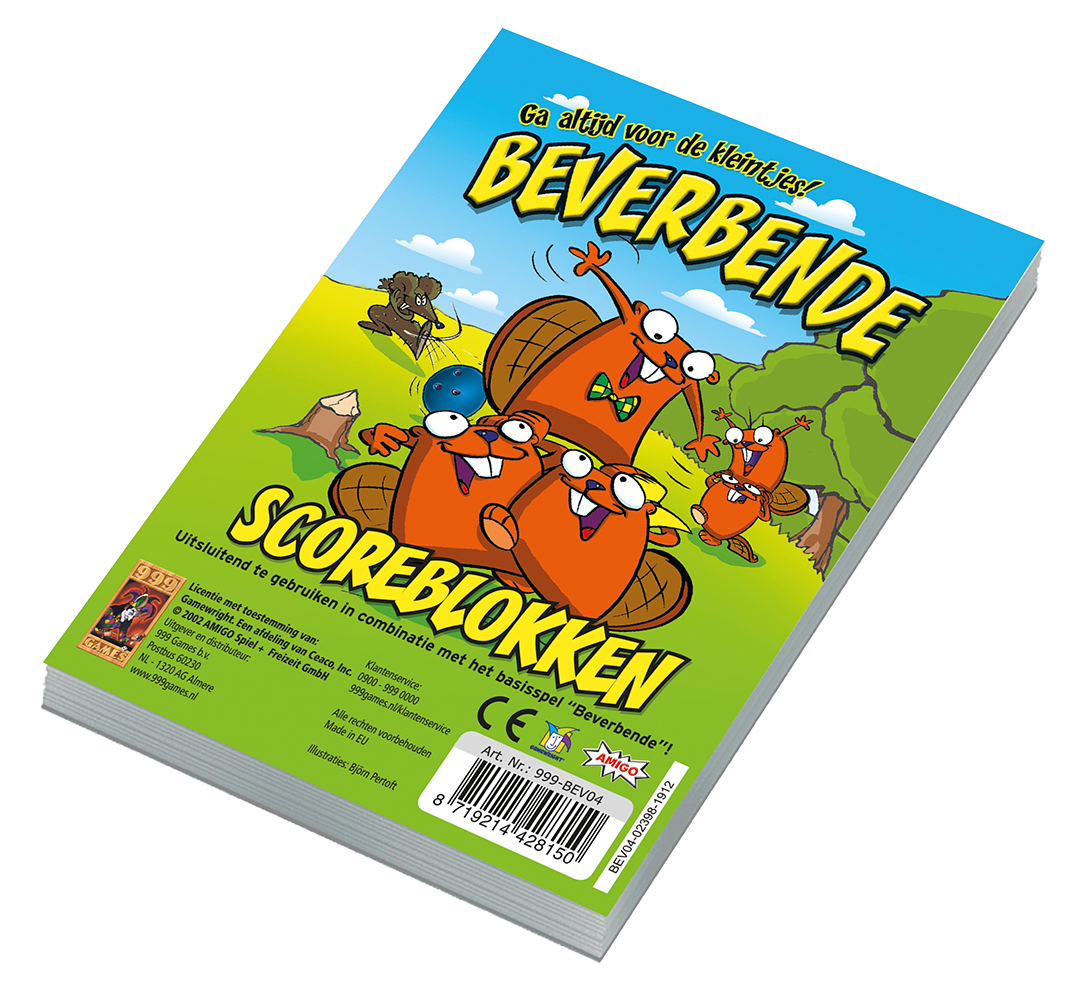 Scoreblokken Beverbende drie stuks