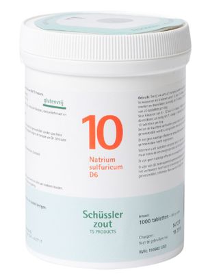 Schussler celzout nr. 10 Natrium sulfuricum 1000 tabletten