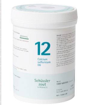 Schussler celzout  nr. 12 Calcium sulfuricum 1000 tabletten
