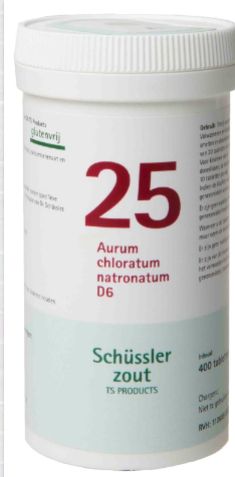Schussler celzout nr. 25 Aurum chloratum natronatum 400 tabletten