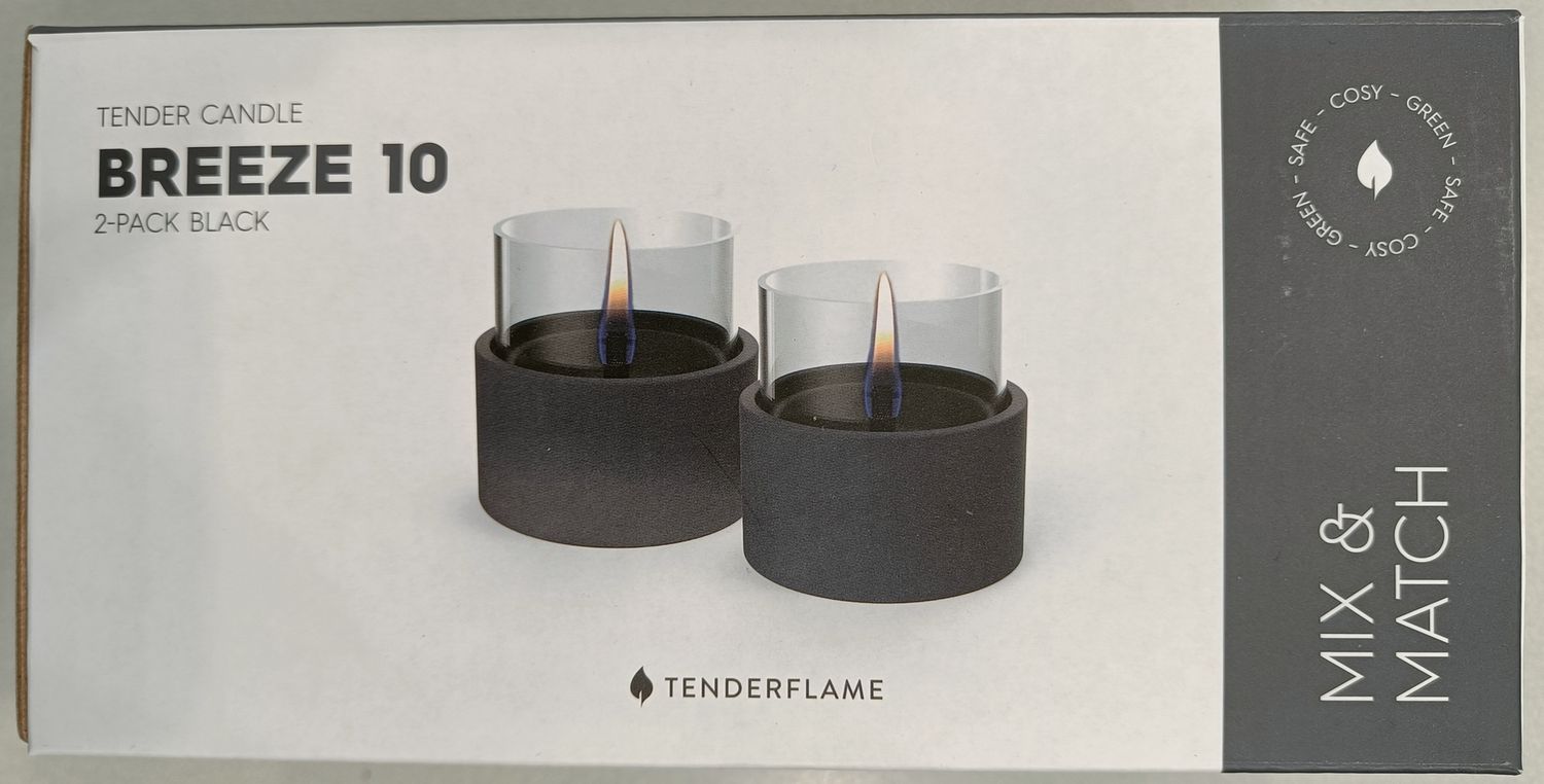 Tenderflame Breeze 10 Ceramic, 2-Pack, Kleur: Black