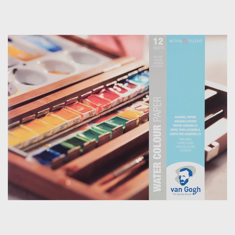 aquarelverfpapier 12 vellen 300 g formaat 24 x 32 cm