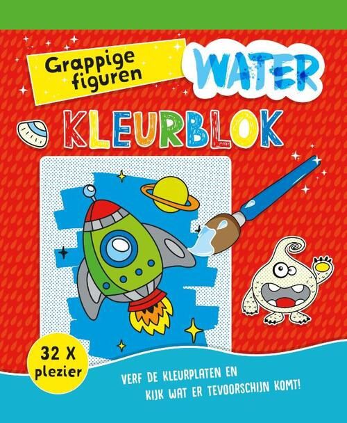 Water kleurblok grappige figuren