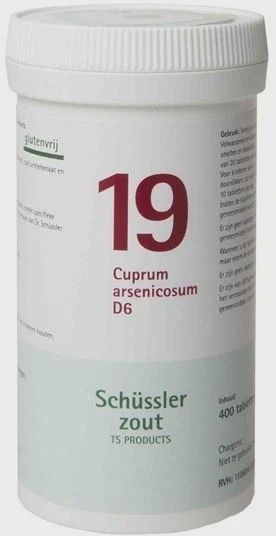 Schussler celzout nr. 19 Cuprum arsenicosum 400 tabletten