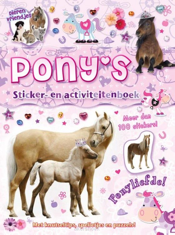 pony&#39;s sticker en activiteitenboek