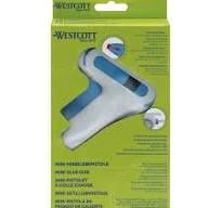 Lijmpistoolset Westcott set mini lijmpistool + 2x mini lijmstiften + knutselmat