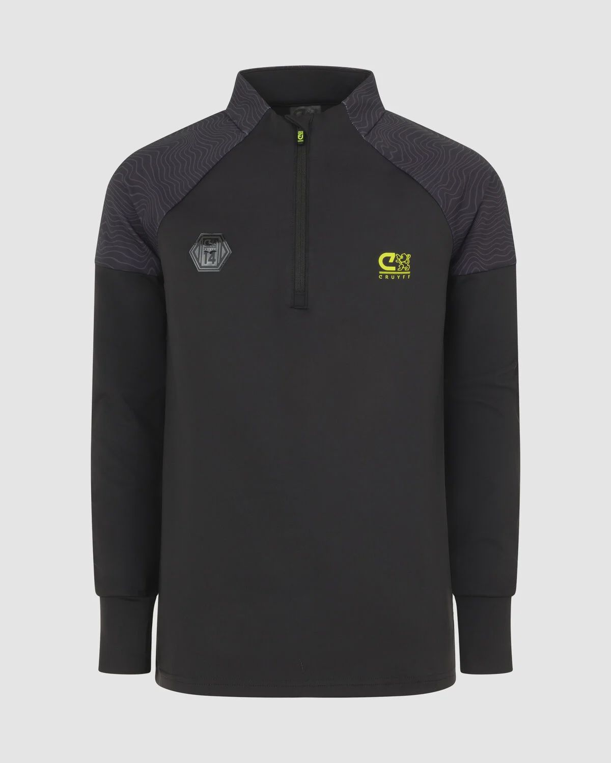 Icon 1/4 Zip Top Black, maat: 116