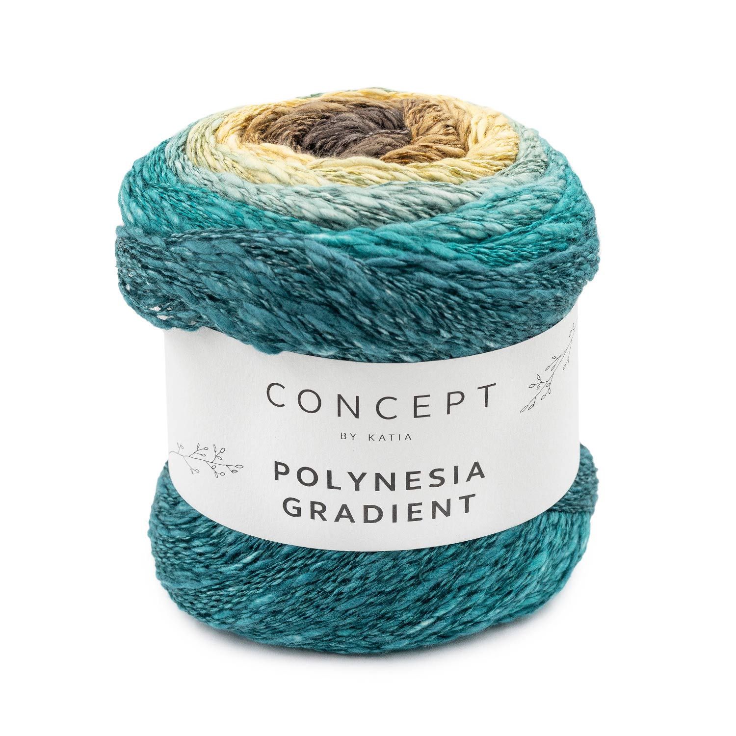 Polynesia Gradient, Kleur: 304 petroleo/paja/marron