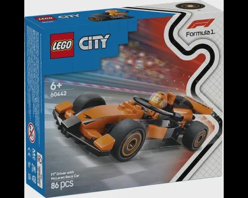 LEGO City F1 coureur met McLaren racewagen