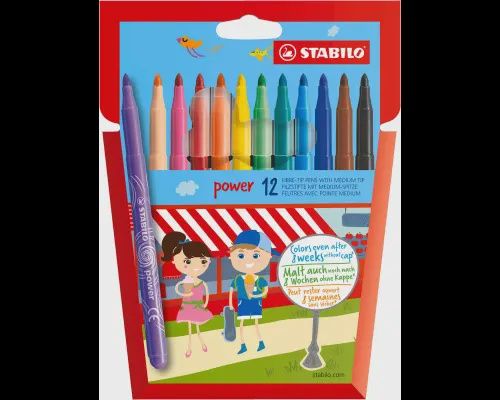 STABILO Power viltstift etui 12 stuks
