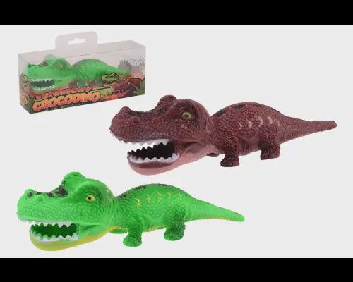 Stretch krokodil / dino in transparante box