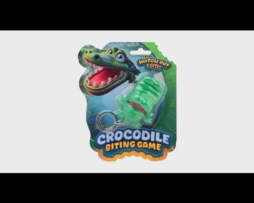 Krokodil bijt spel op kaart