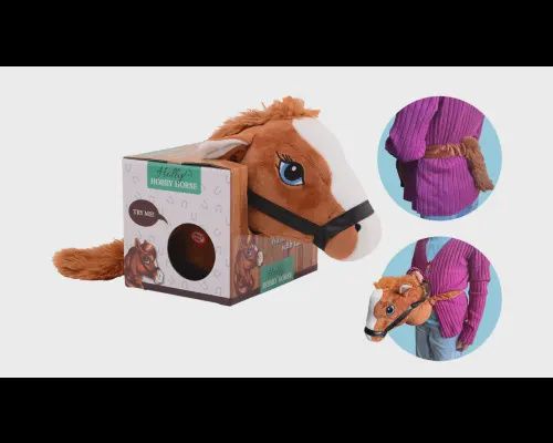 Holly Horse - Paarden hoofd met elastieken band -bruin