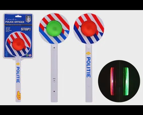Stop controle politie bord met licht