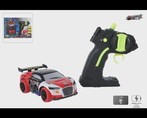 Roadstar RC race auto met licht 2.4GHz 13cm rood