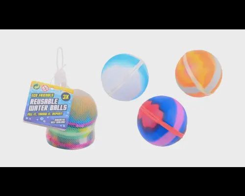 Aqua Fun Herbruikbare magnetische waterballen 3 stuks in net